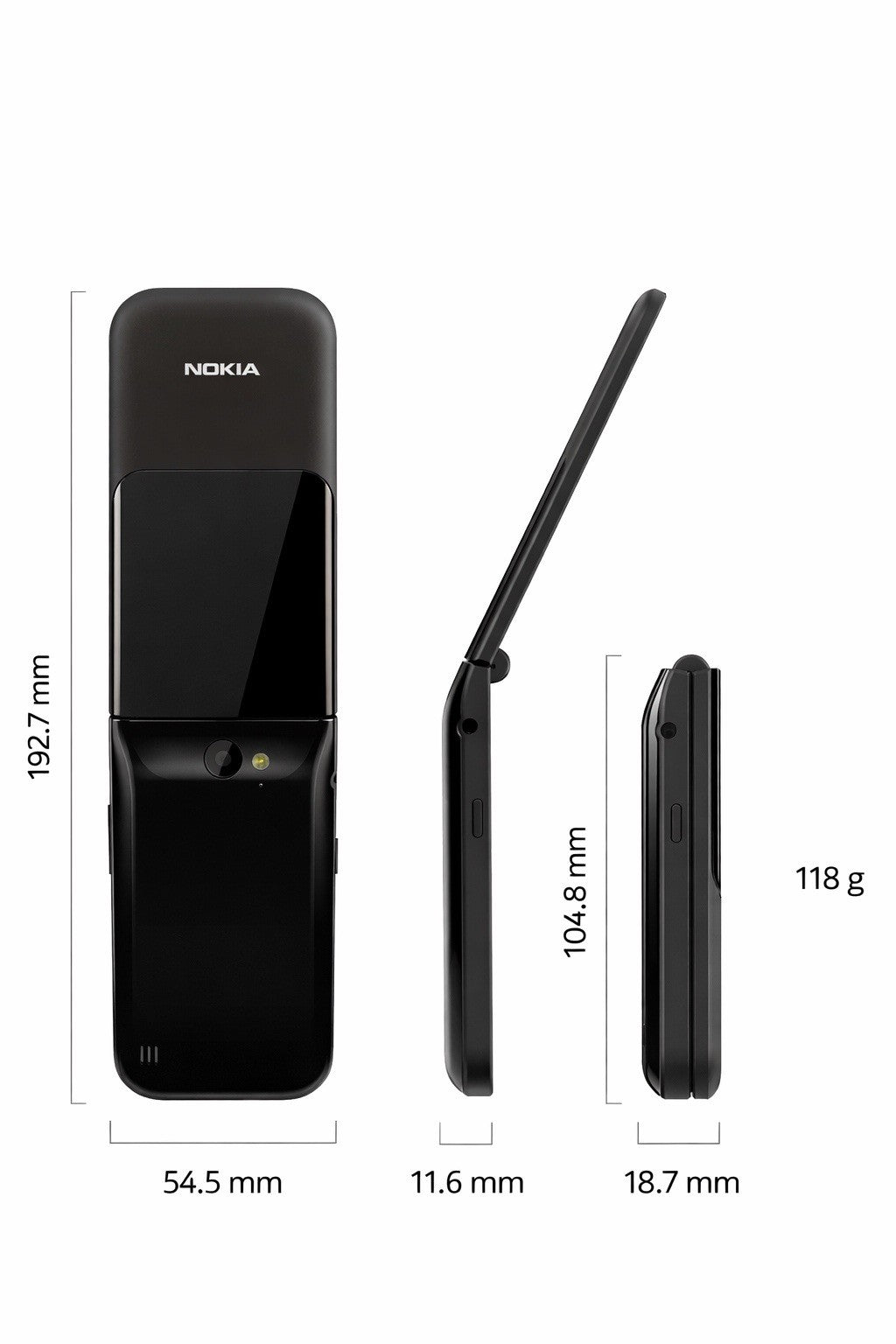 Nokia 2720 Flip TA-1170 DS Schwarz 2G Kamera Tasten Klapphandy