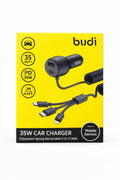 Kfz-Schnellladegerät 3.4A mit 3-in-1 Kabel (für iPhone/USB-C/micro USB) 1m Dudao