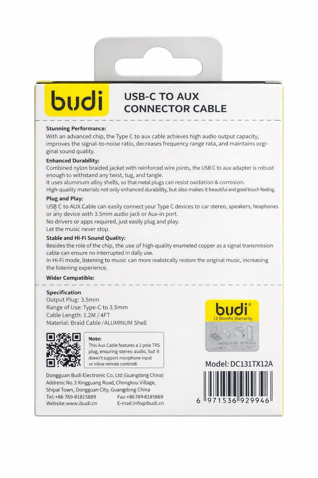 USB-C auf Aux Kabel 1,2m - Typ C auf 3,5mm Klinge - Auto,Kopfhörer, Lautsprecher