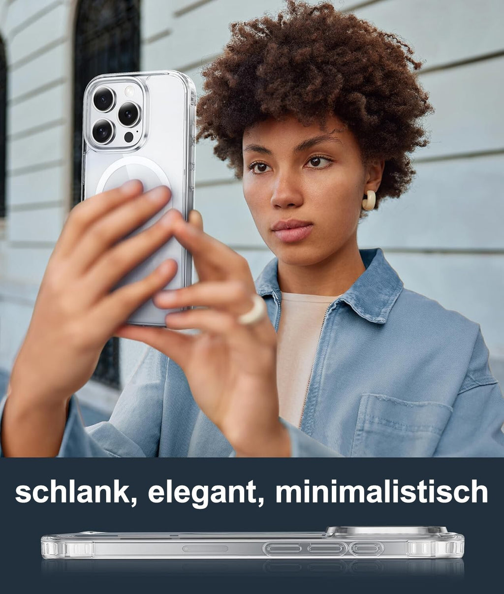 Clear Case Hülle Magnetisch für iPhone 17 16 15 14 13 12 Pro Max Schutz Magnet