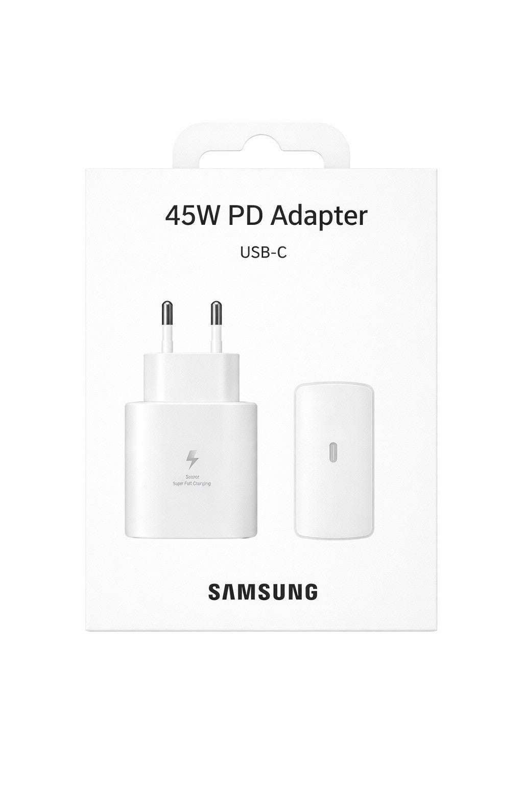 Original Samsung USB-C Netzstecker Schnellladeadapter Weiß Fast Charger 45 W