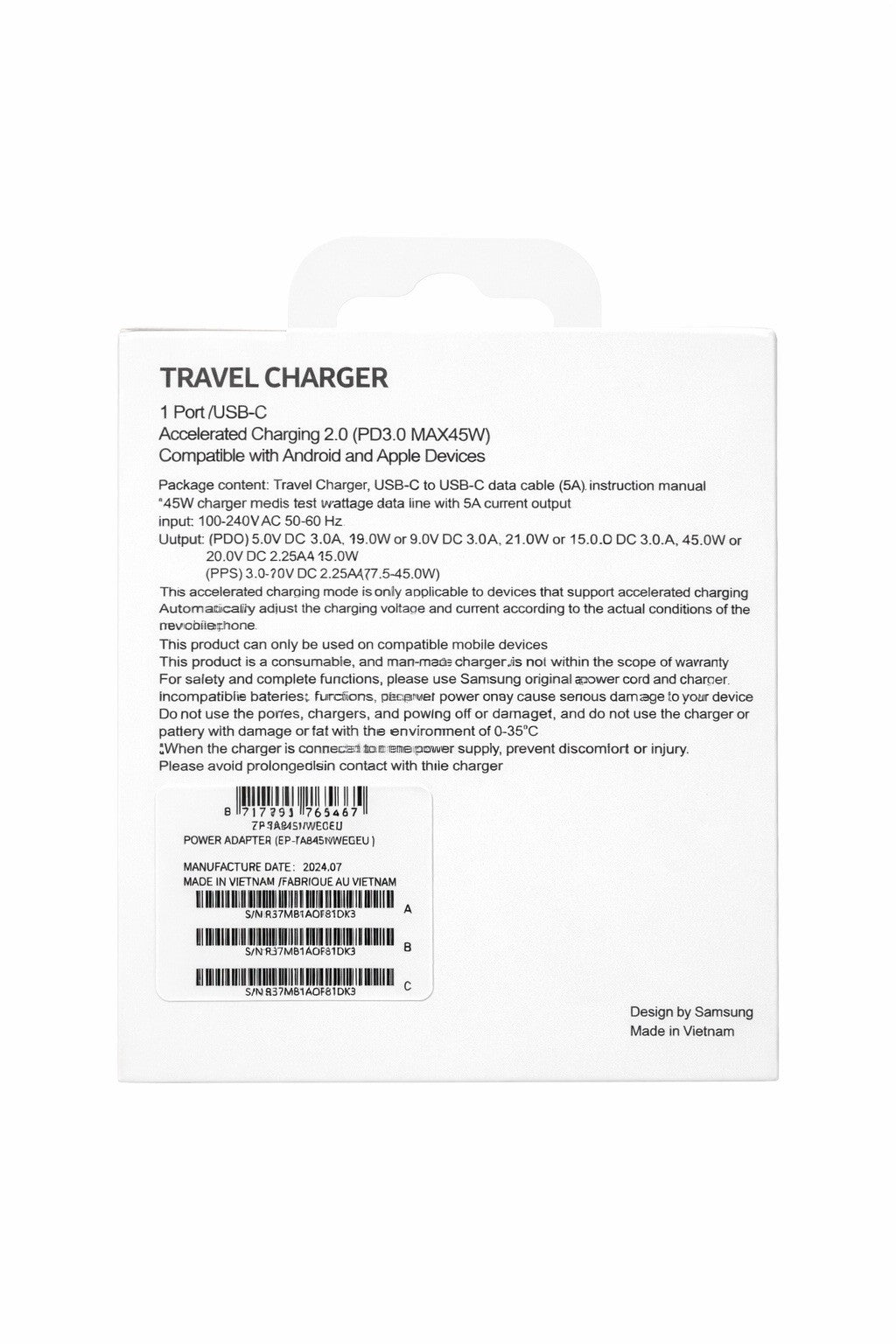 Samsung Weiss 45W Schnellladegerät USB C EP Kabel Für Galaxy S25 S24
