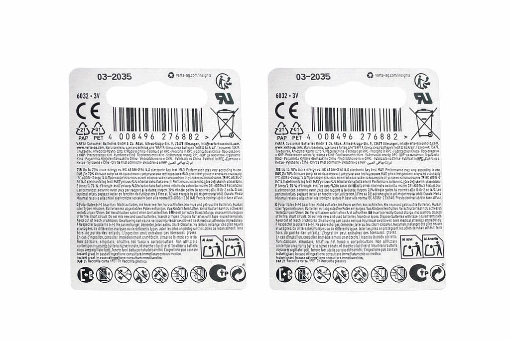 VARTA Batterien 2x  CR2032 DL2032 BR2032 Lithium Knopfzellen 3V AUSWAHL