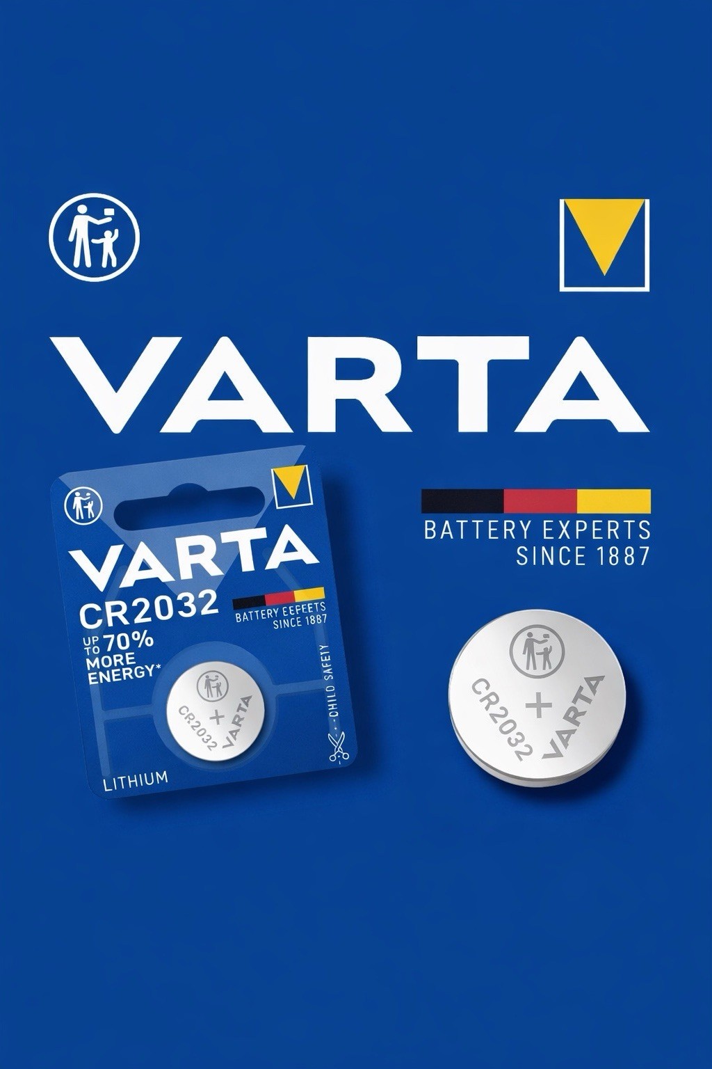 VARTA Batterien 2x  CR2032 DL2032 BR2032 Lithium Knopfzellen 3V AUSWAHL